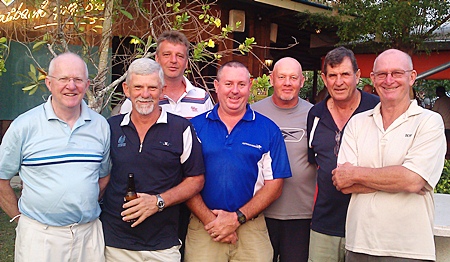 (From left to right): Vin Connellan, Colin Oliver, Jan Thorsberg, Murray Hart, Doug Campbell, Rick Forrest and Sid Ottaway.